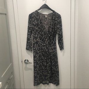 H&M Spotted Wrap Dress (DVF Style) Sz L